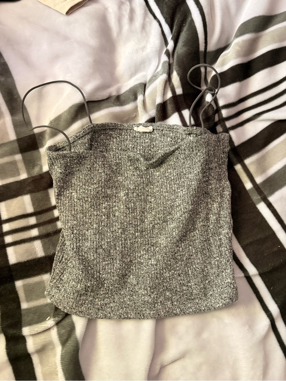 Garage Gray Knit Spaghetti-Strap Camisole